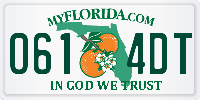 FL license plate 0614DT