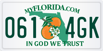 FL license plate 0614GK
