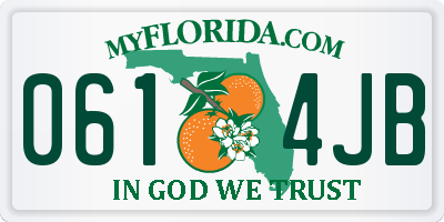 FL license plate 0614JB