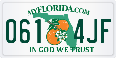 FL license plate 0614JF