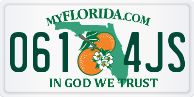 FL license plate 0614JS