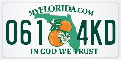 FL license plate 0614KD