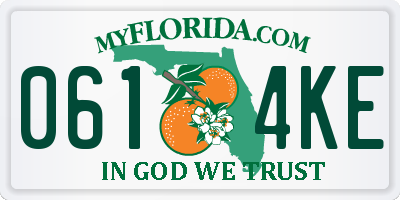 FL license plate 0614KE