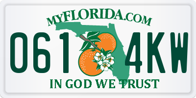 FL license plate 0614KW
