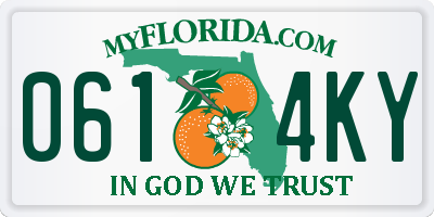 FL license plate 0614KY