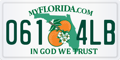 FL license plate 0614LB