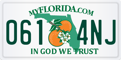 FL license plate 0614NJ