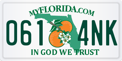 FL license plate 0614NK