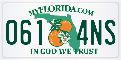 FL license plate 0614NS