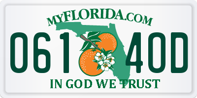 FL license plate 0614OD