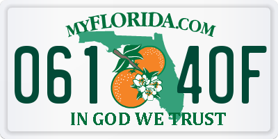 FL license plate 0614OF
