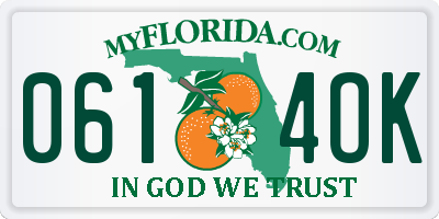 FL license plate 0614OK