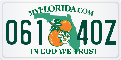 FL license plate 0614OZ