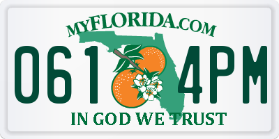 FL license plate 0614PM