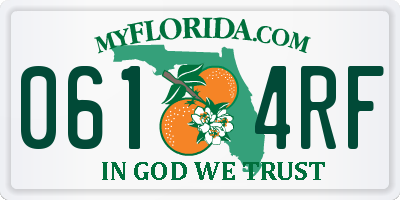 FL license plate 0614RF