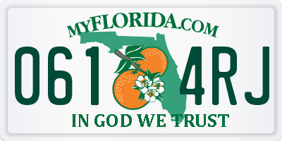 FL license plate 0614RJ