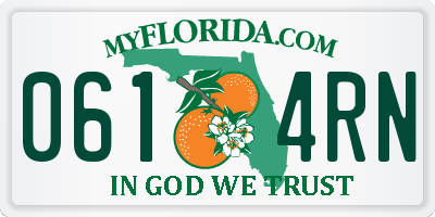 FL license plate 0614RN