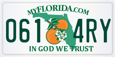 FL license plate 0614RY