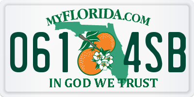 FL license plate 0614SB