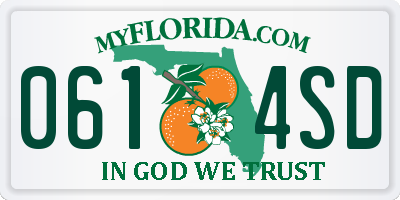FL license plate 0614SD