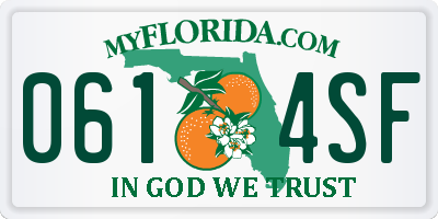 FL license plate 0614SF