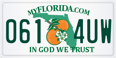 FL license plate 0614UW