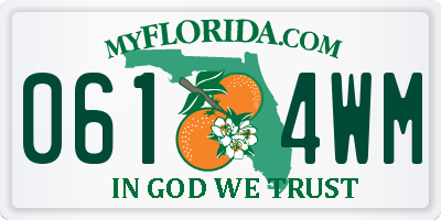 FL license plate 0614WM