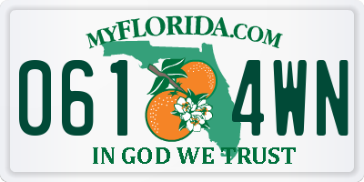 FL license plate 0614WN