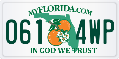 FL license plate 0614WP