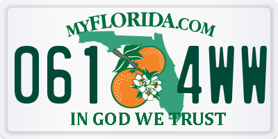 FL license plate 0614WW