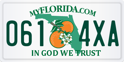FL license plate 0614XA