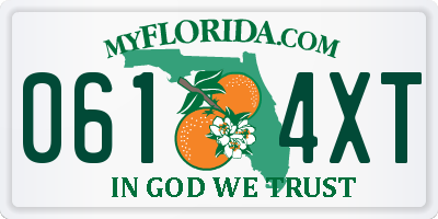 FL license plate 0614XT