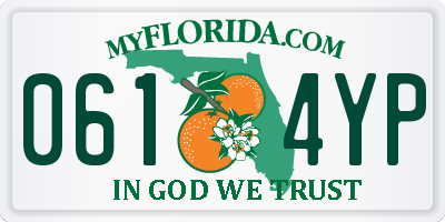 FL license plate 0614YP