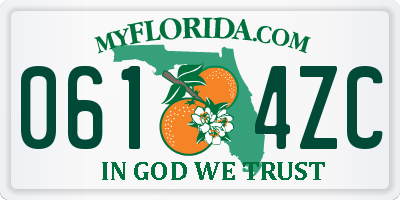 FL license plate 0614ZC