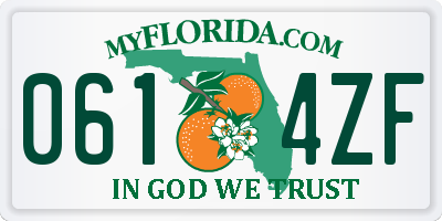 FL license plate 0614ZF