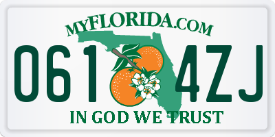FL license plate 0614ZJ