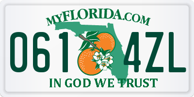 FL license plate 0614ZL