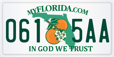 FL license plate 0615AA