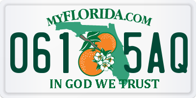 FL license plate 0615AQ