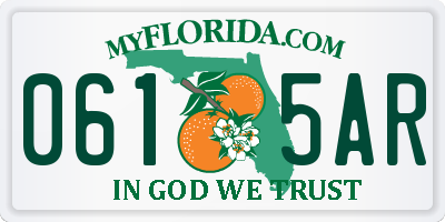 FL license plate 0615AR