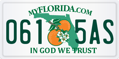 FL license plate 0615AS