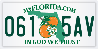 FL license plate 0615AV