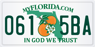 FL license plate 0615BA
