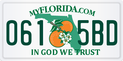 FL license plate 0615BD