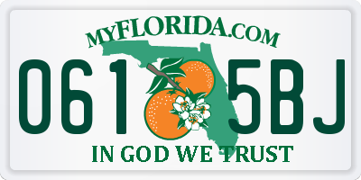 FL license plate 0615BJ