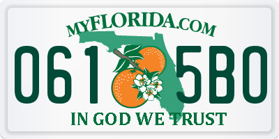 FL license plate 0615BO