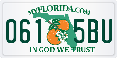 FL license plate 0615BU