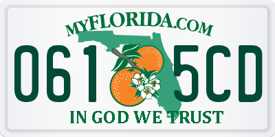 FL license plate 0615CD