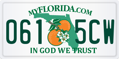 FL license plate 0615CW