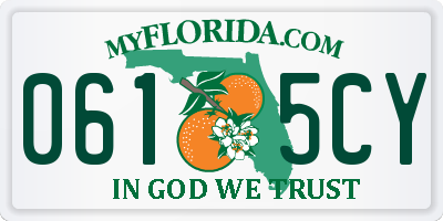 FL license plate 0615CY